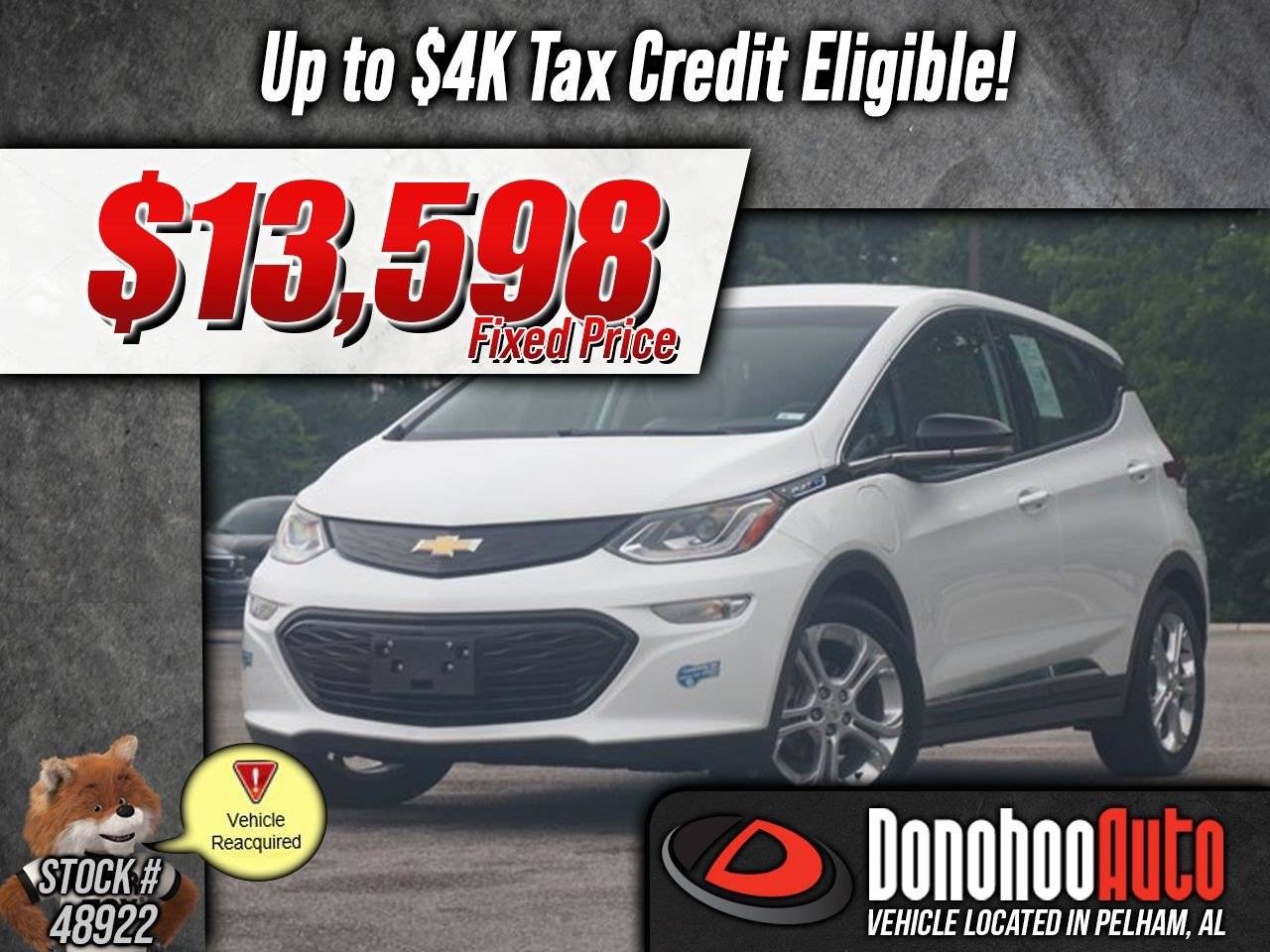 2020 Chevrolet Bolt EV LT — Hatchback — 16,607 mi — Pelham, AL
