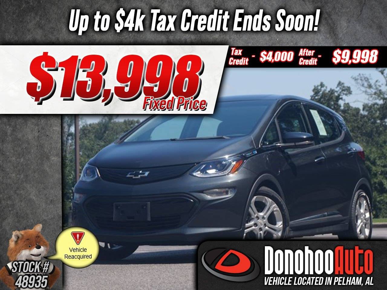 2020 Chevrolet Bolt EV LT — Hatchback — 19,602 mi — Pelham, AL