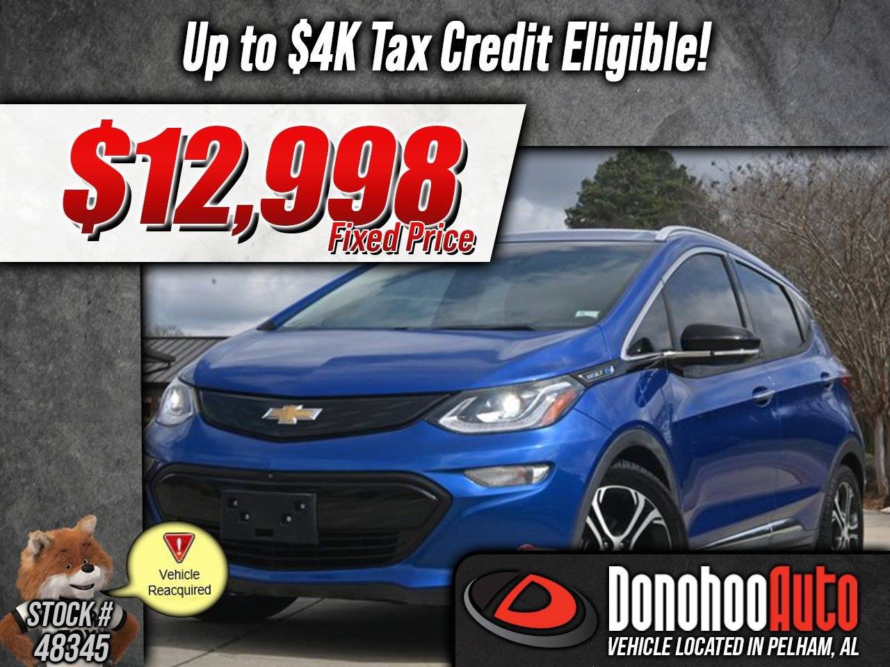 2018 Chevrolet Bolt EV Premier — Hatchback — 41,400 mi — Pelham, AL