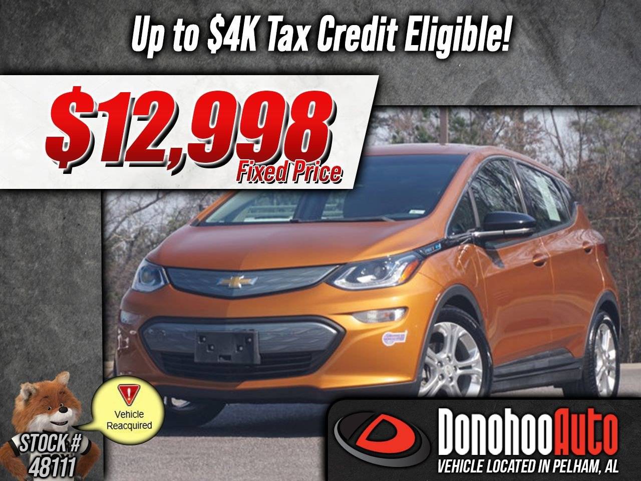 2018 Chevrolet Bolt EV LT — Hatchback — 31,741 mi — Pelham, AL