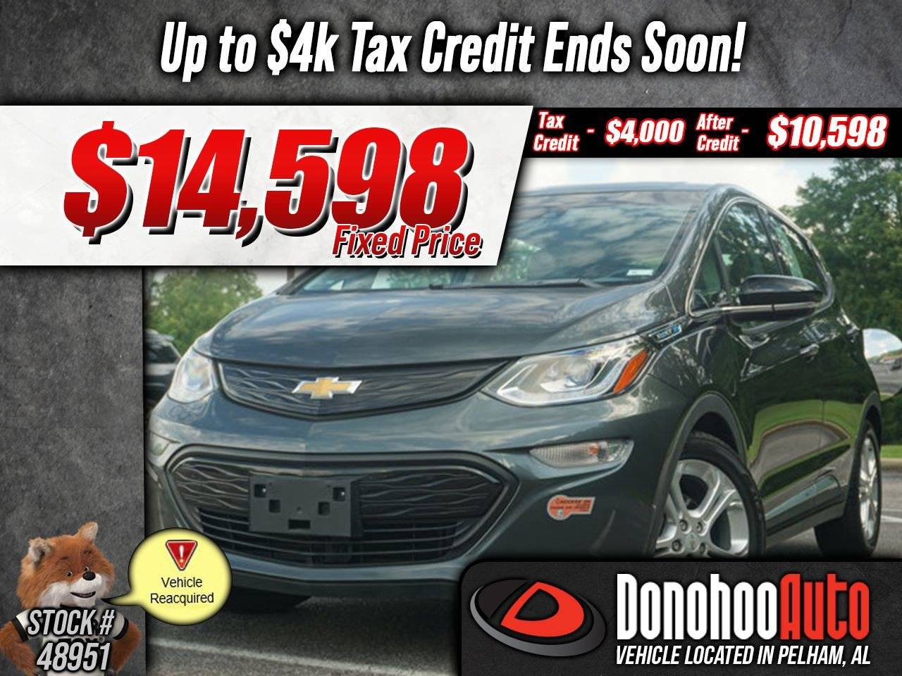 2020 Chevrolet Bolt EV LT — Hatchback — 30,624 mi — Pelham, AL