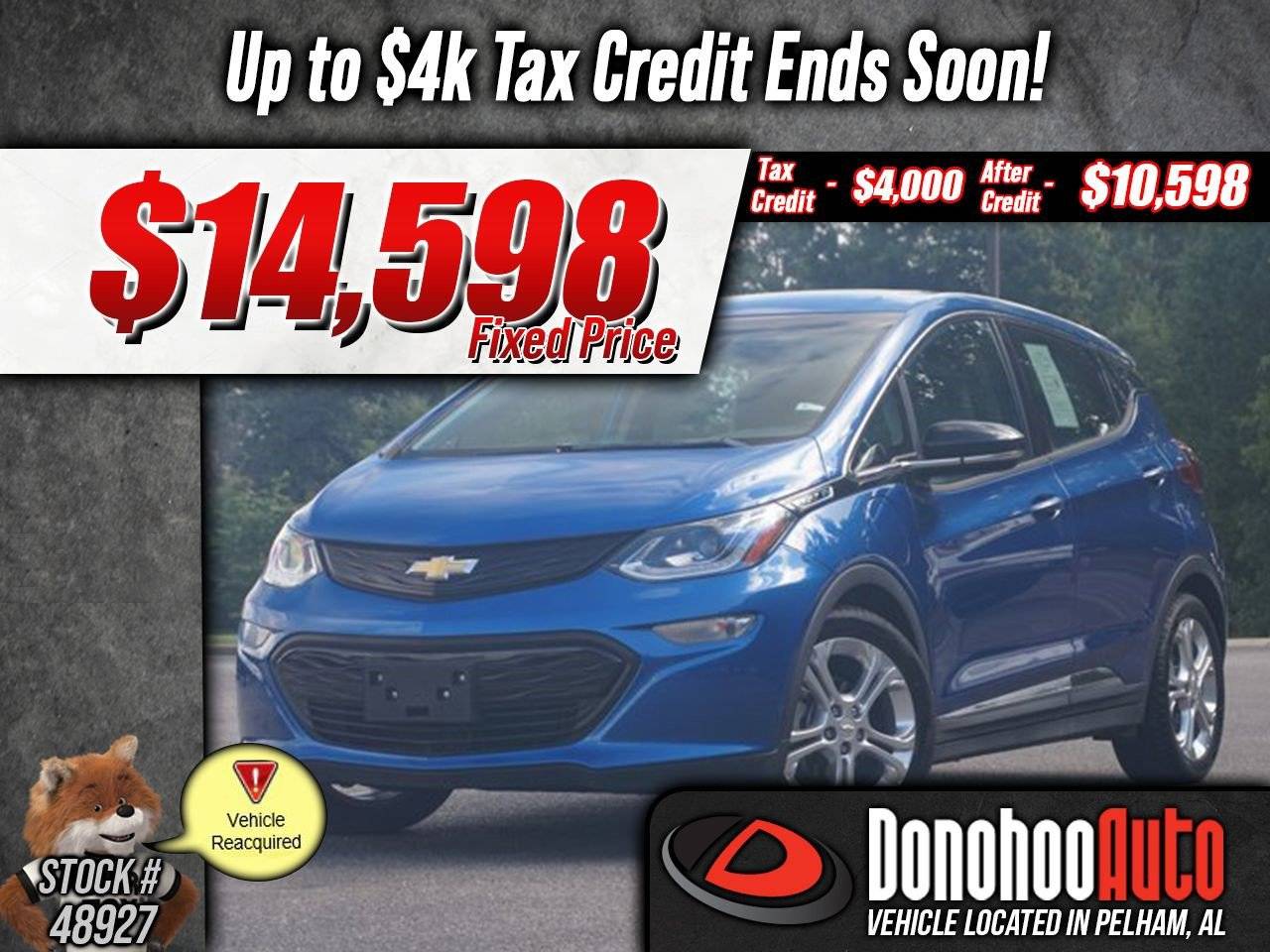 2020 Chevrolet Bolt EV LT — Hatchback — 18,346 mi — Pelham, AL
