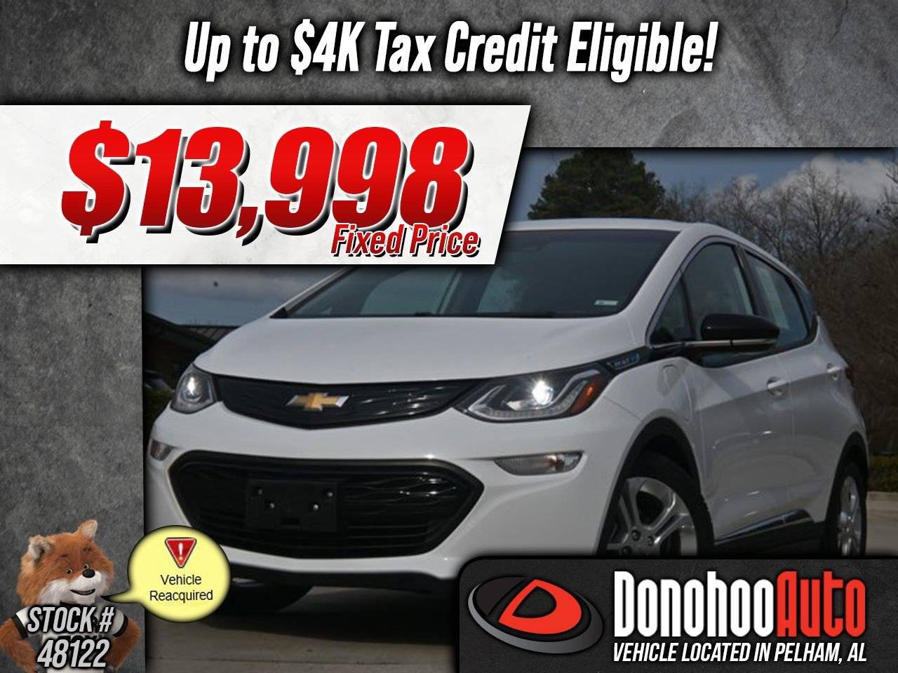 2020 Chevrolet Bolt EV LT — Hatchback — 33,519 mi — Pelham, AL
