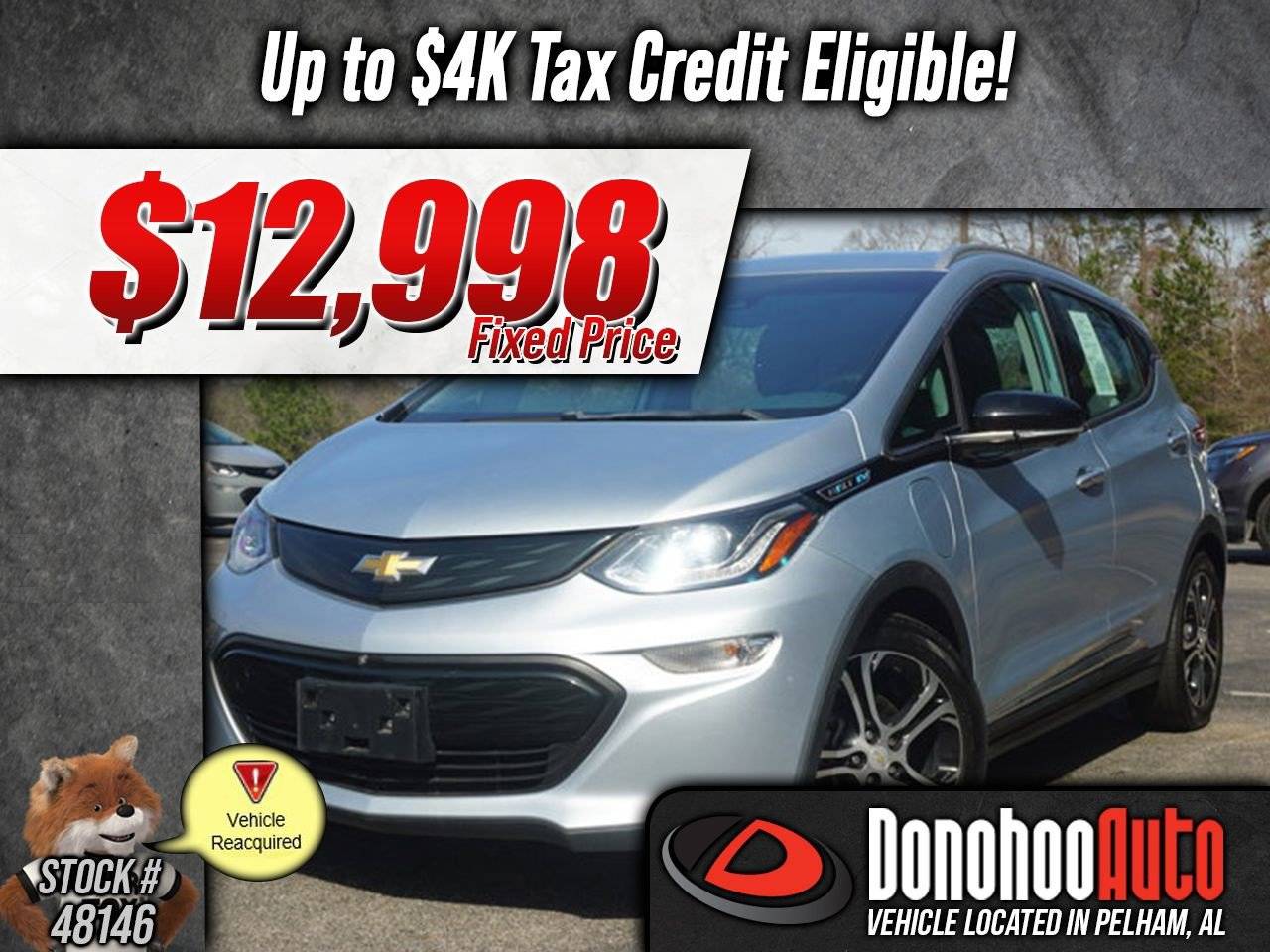2018 Chevrolet Bolt EV Premier — Hatchback — 39,580 mi — Pelham, AL