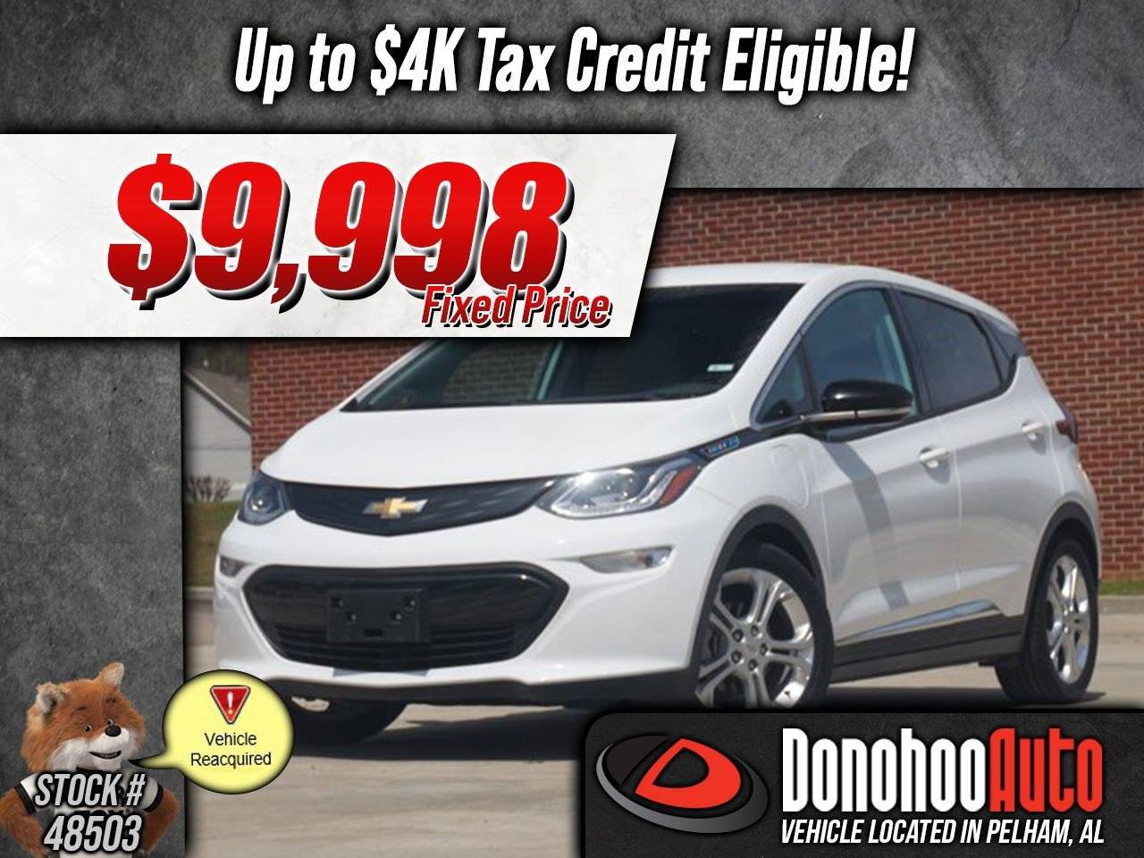 2018 Chevrolet Bolt EV LT — Hatchback — 45,301 mi — Pelham, AL