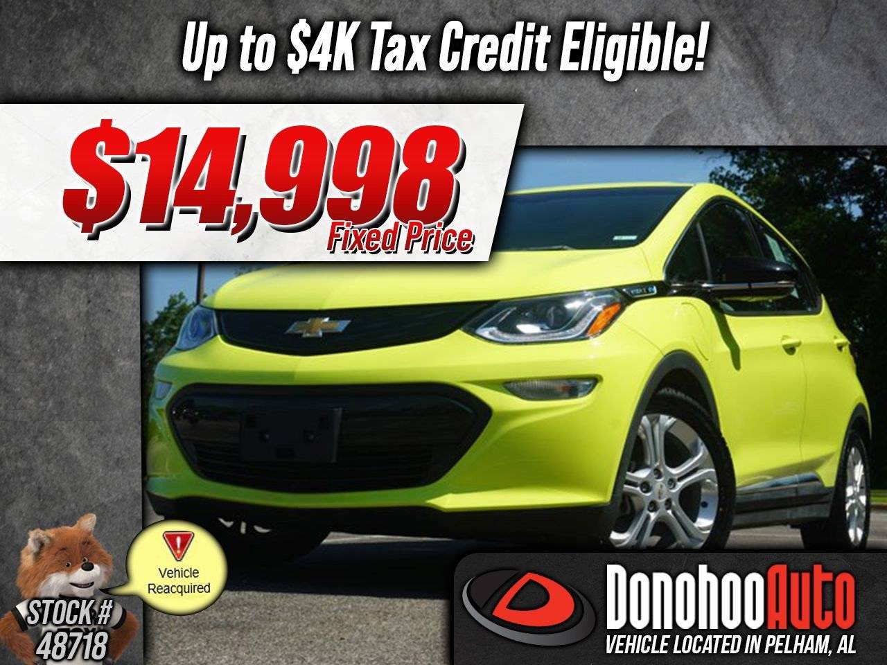 2019 Chevrolet Bolt EV LT — Hatchback — 11,159 mi — Pelham, AL