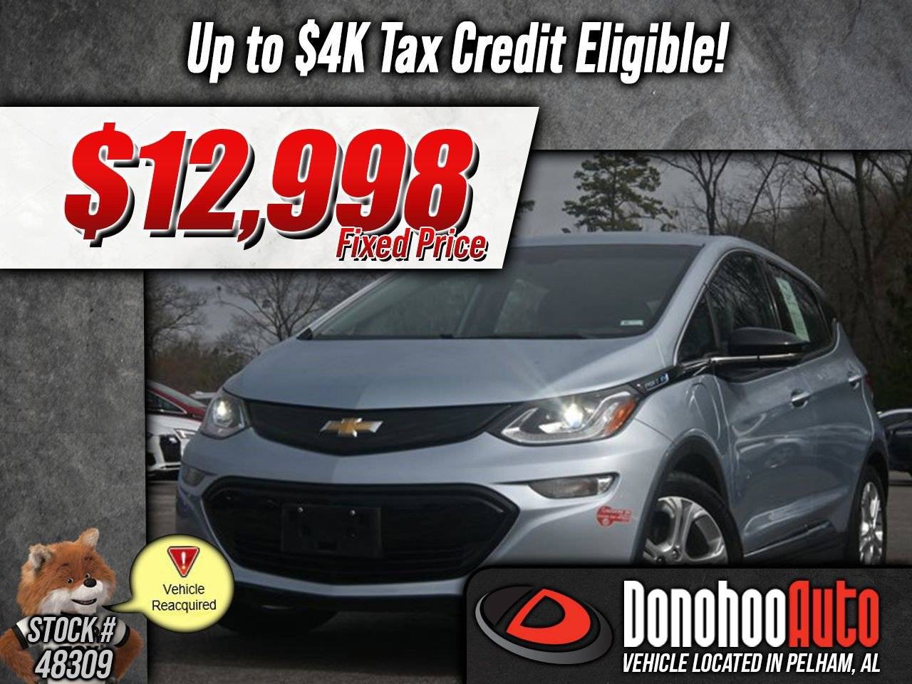 2018 Chevrolet Bolt EV LT — Hatchback — 19,142 mi — Pelham, AL