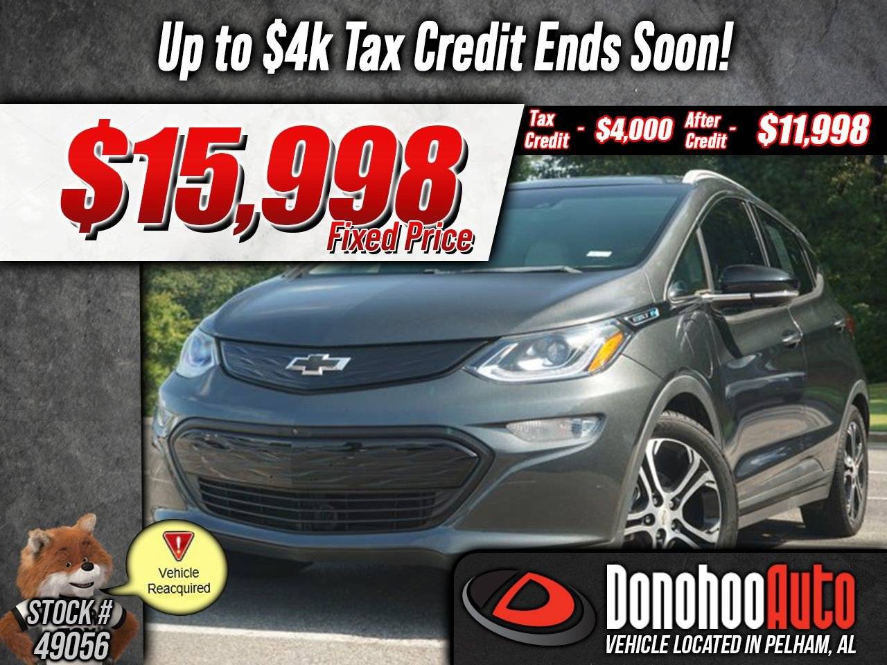 2020 Chevrolet Bolt EV Premier — Hatchback — 13,489 mi — Pelham, AL