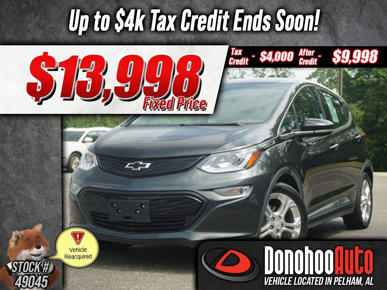 2020 Chevrolet Bolt EV LT — Hatchback — 17,648 mi — Pelham, AL