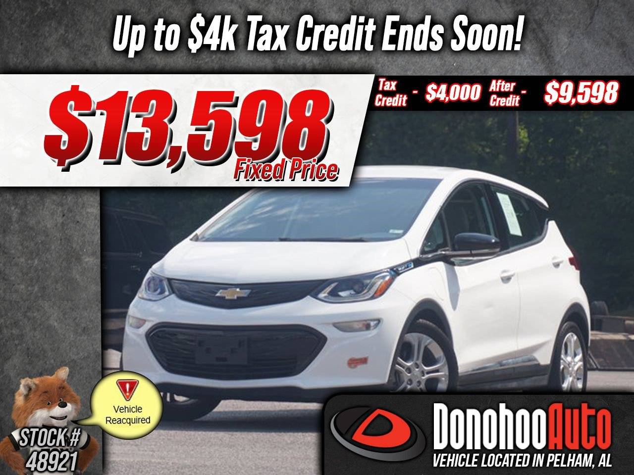 2020 Chevrolet Bolt EV LT — Hatchback — 14,403 mi — Pelham, AL