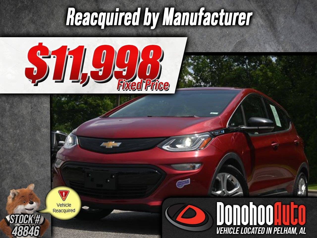 2019 Chevrolet Bolt EV LT — Hatchback — 48,156 mi — Pelham, AL