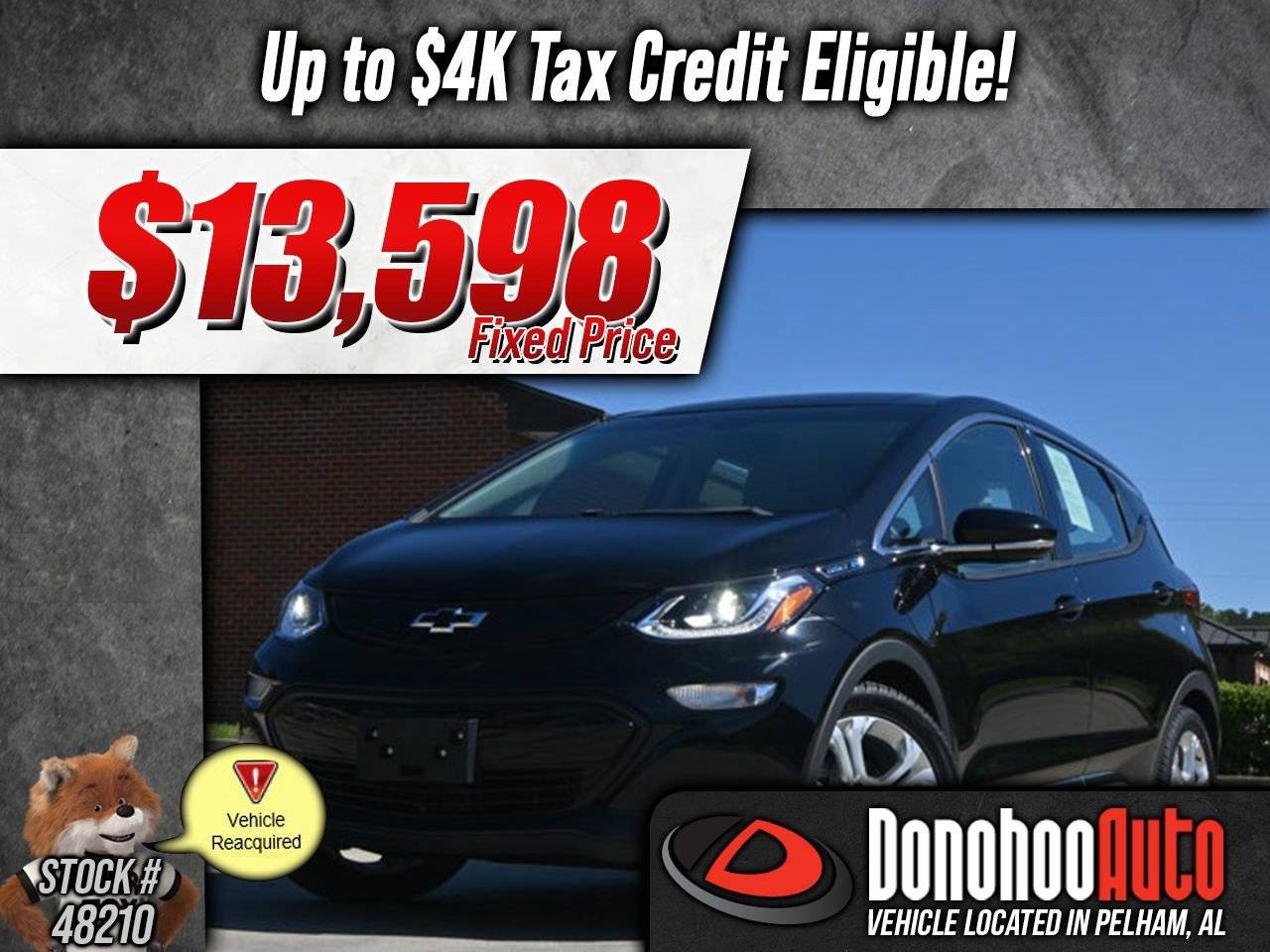 2020 Chevrolet Bolt EV LT — Hatchback — 20,513 mi — Pelham, AL
