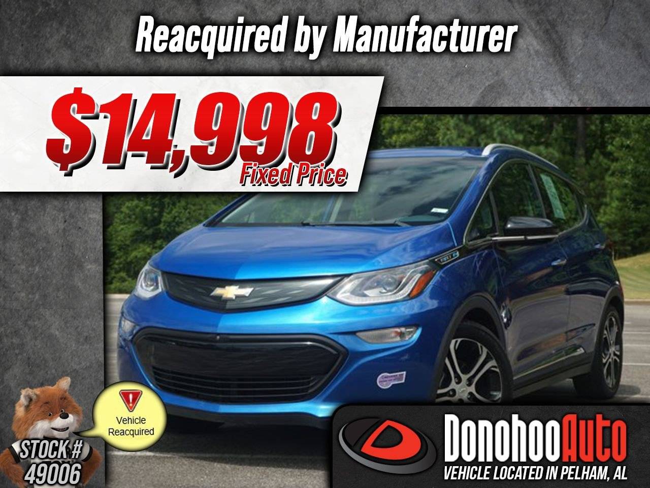 2019 Chevrolet Bolt EV Premier — Hatchback — 25,064 mi — Pelham, AL