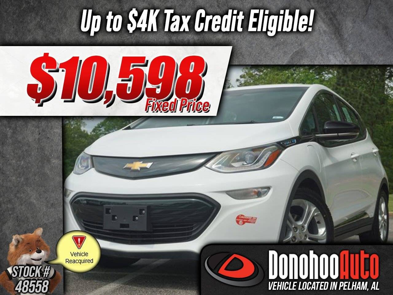 2017 Chevrolet Bolt EV LT — Hatchback — 48,107 mi — Pelham, AL