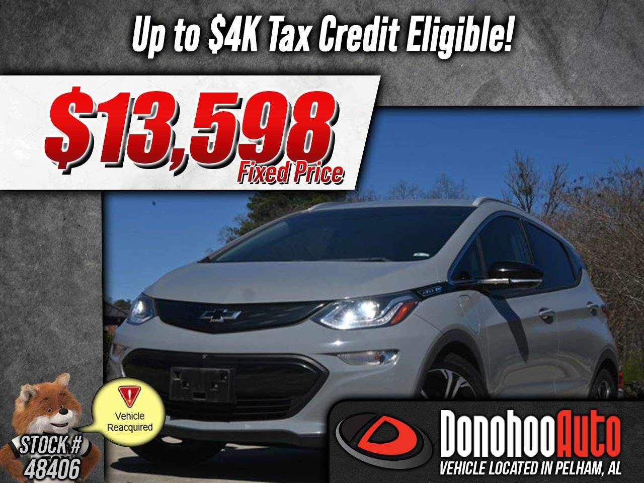 2019 Chevrolet Bolt EV Premier — Hatchback — 34,696 mi — Pelham, AL