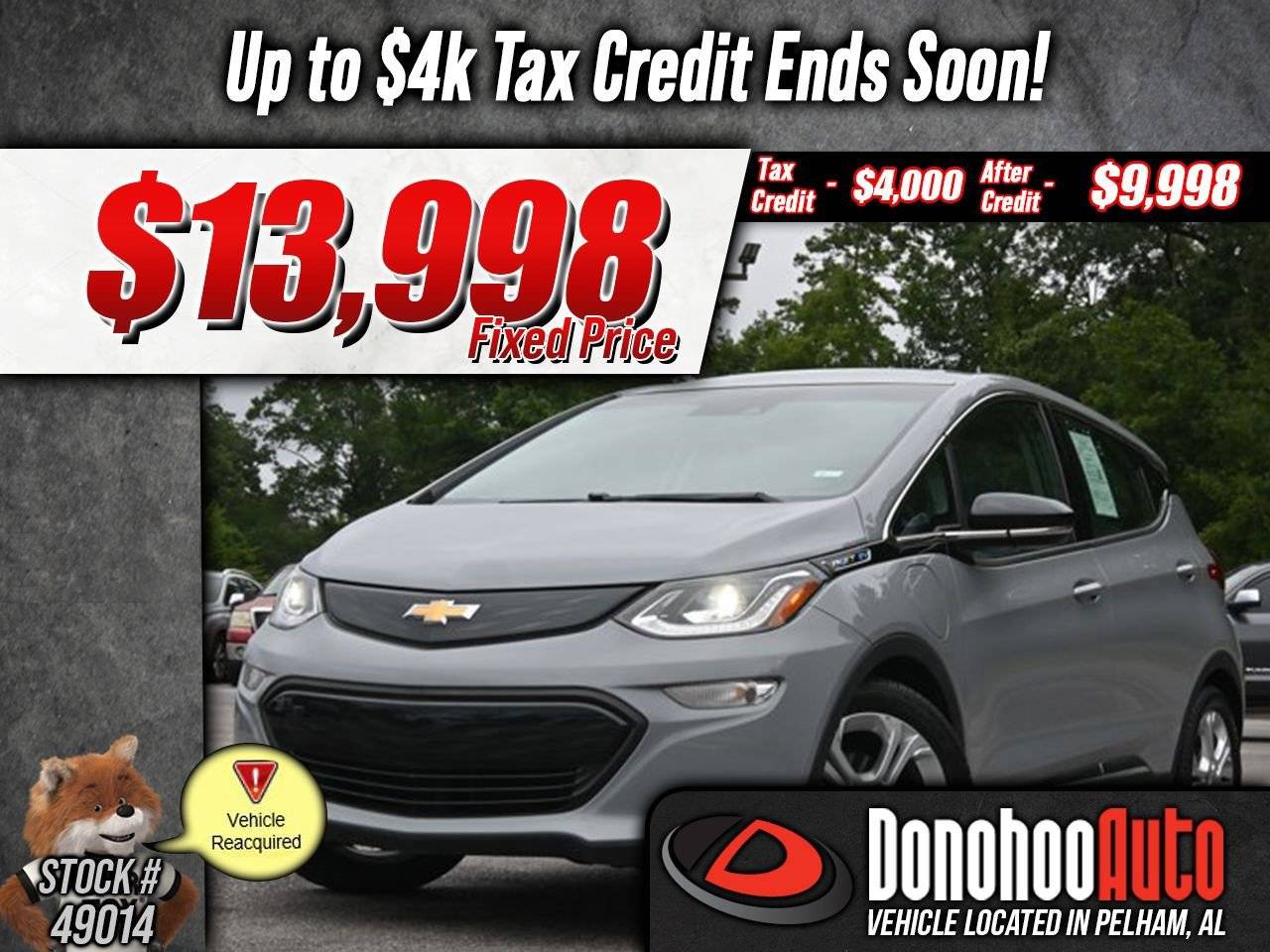 2019 Chevrolet Bolt EV LT — Hatchback — 38,571 mi — Pelham, AL