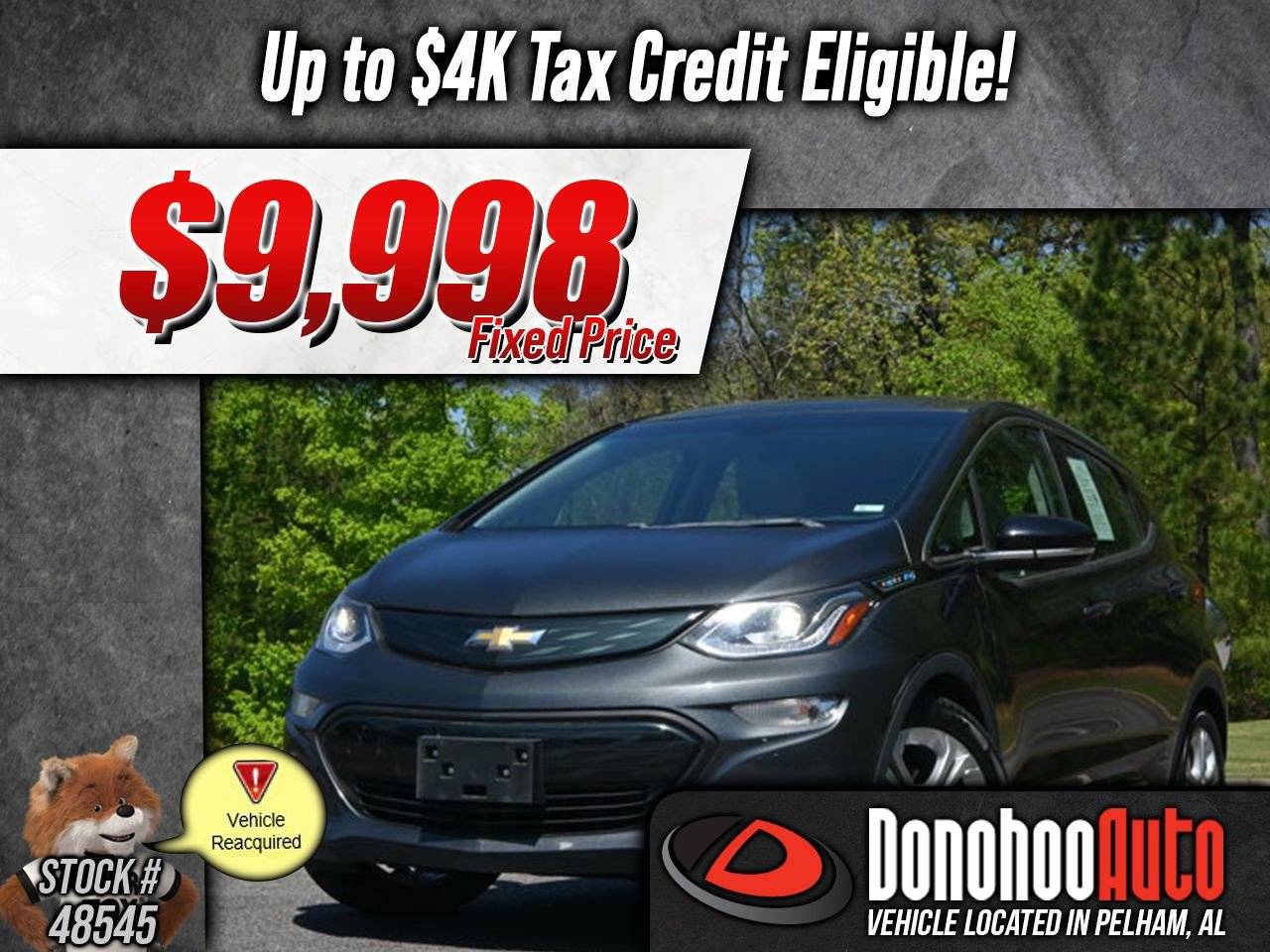 2017 Chevrolet Bolt EV LT — Hatchback — 49,892 mi — Pelham, AL