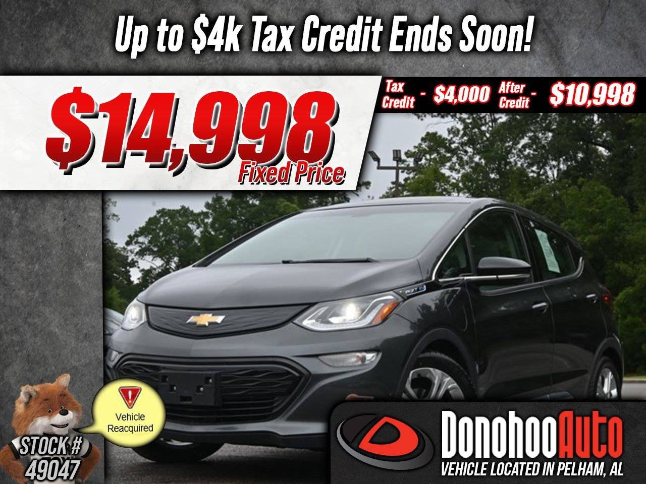2020 Chevrolet Bolt EV LT — Hatchback — 21,239 mi — Pelham, AL