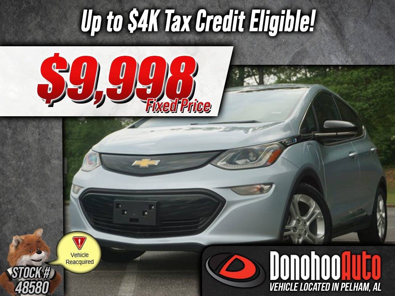 2018 Chevrolet Bolt EV LT — Hatchback — 45,170 mi — Pelham, AL