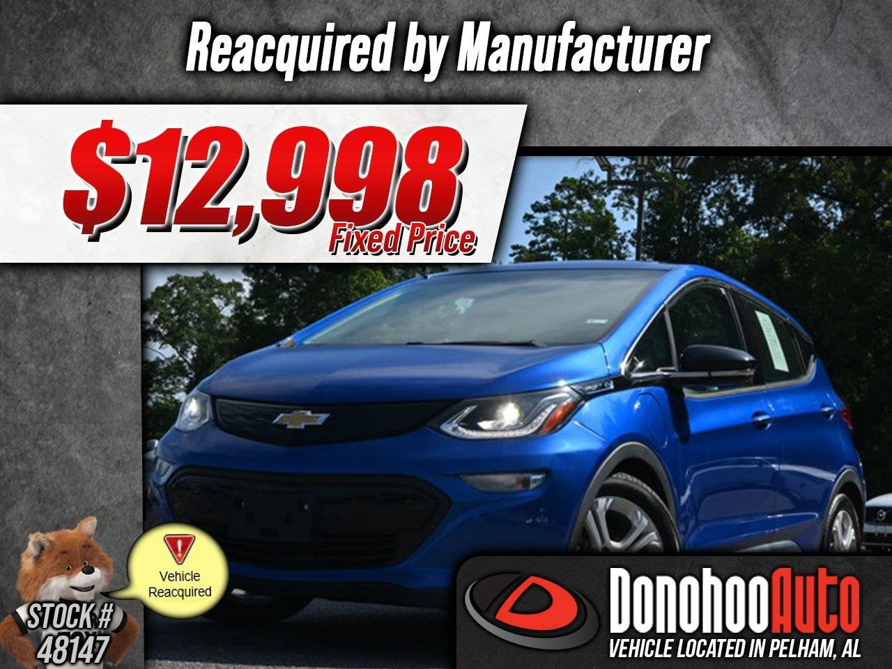 2020 Chevrolet Bolt EV LT — Hatchback — 33,464 mi — Pelham, AL