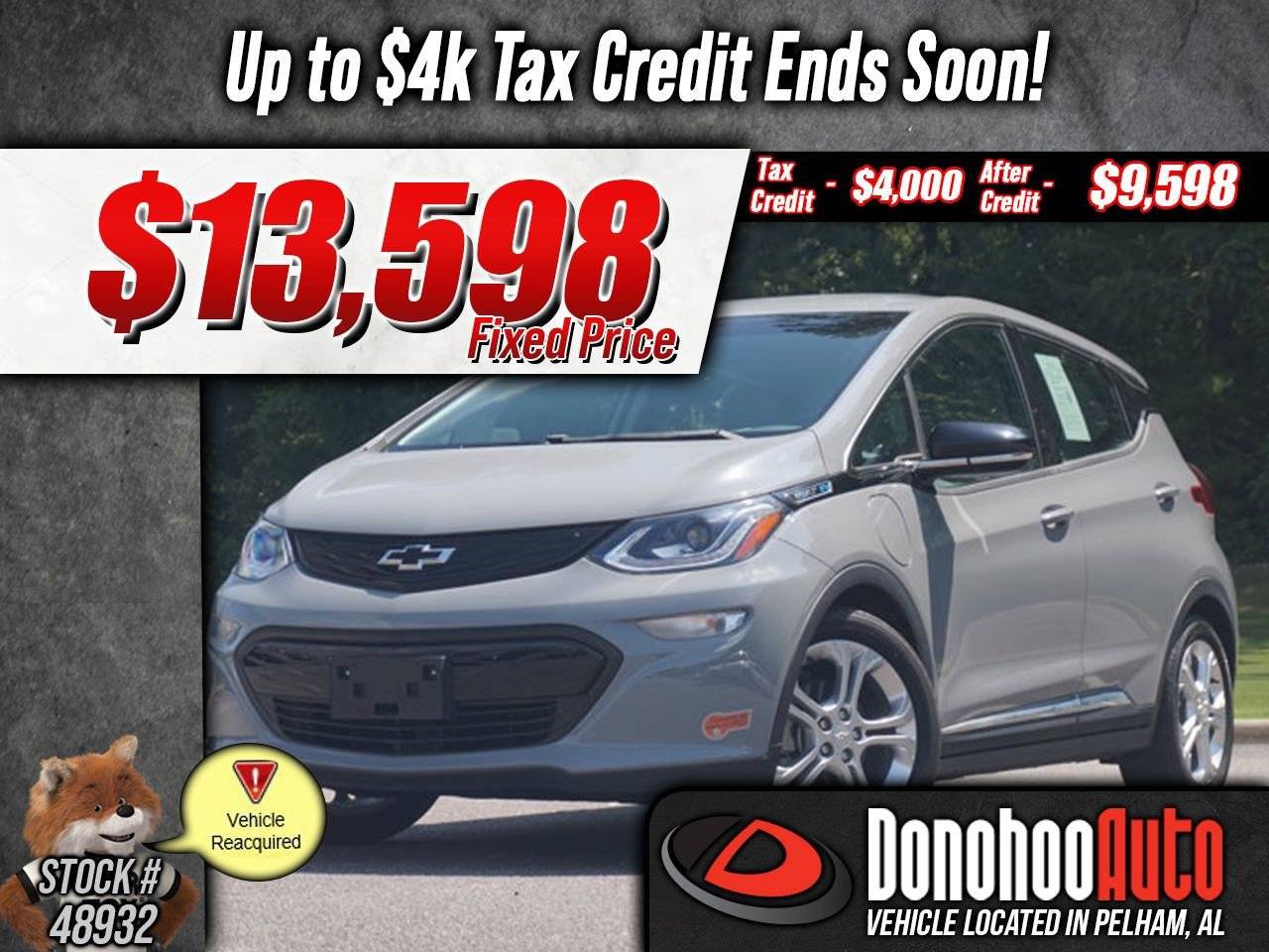 2020 Chevrolet Bolt EV LT — Hatchback — 25,391 mi — Pelham, AL