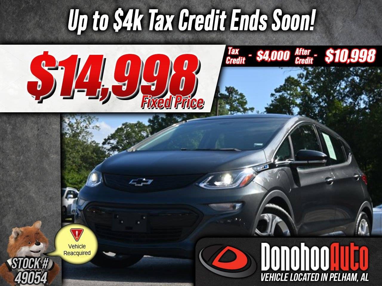 2020 Chevrolet Bolt EV LT — Hatchback — 15,490 mi — Pelham, AL