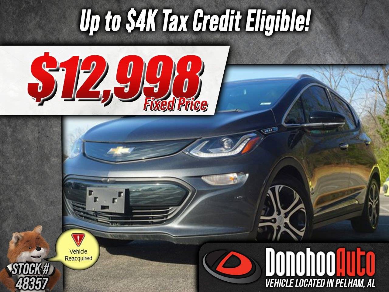 2017 Chevrolet Bolt EV Premier — Hatchback — 13,282 mi — Pelham, AL