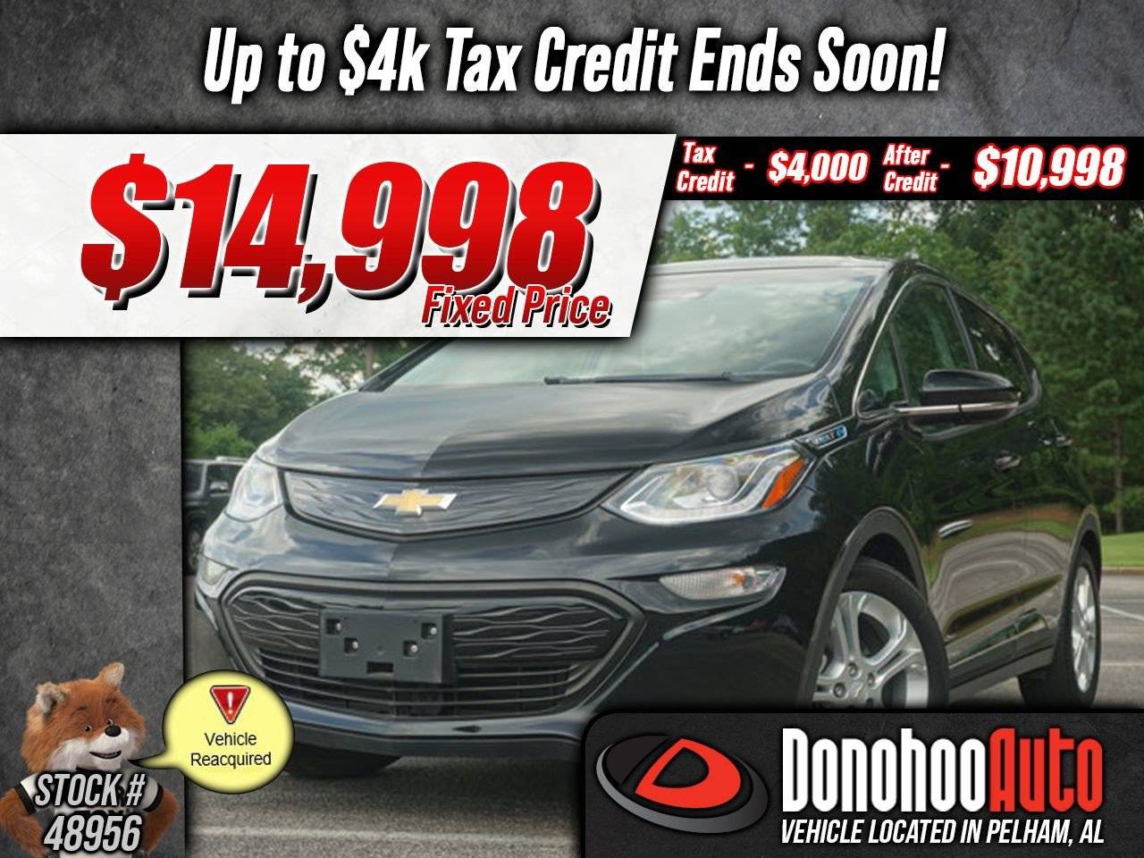 2020 Chevrolet Bolt EV LT — Hatchback — 14,491 mi — Pelham, AL