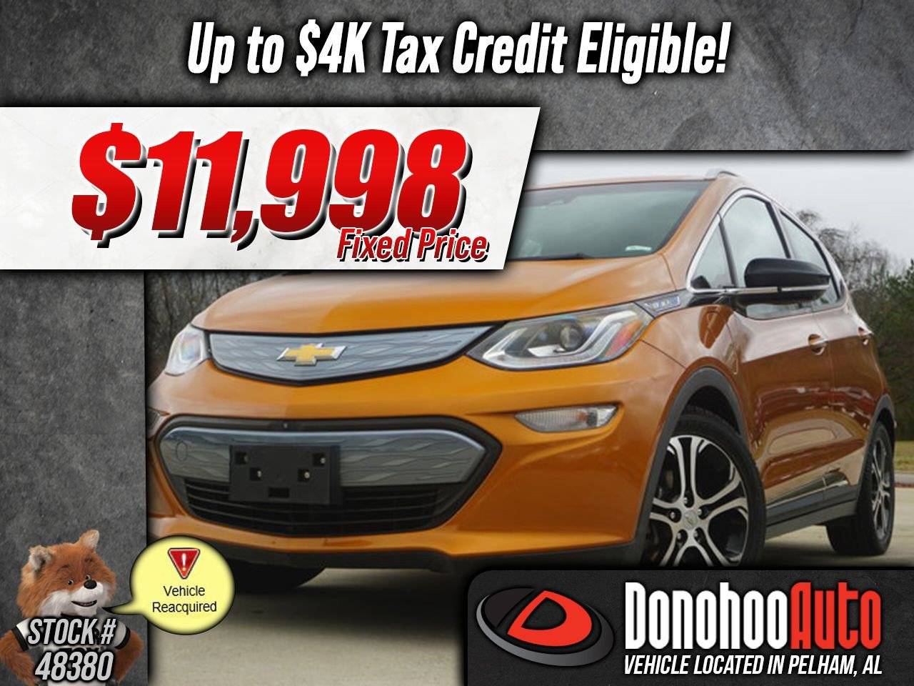 2017 Chevrolet Bolt EV Premier — Hatchback — 43,819 mi — Pelham, AL