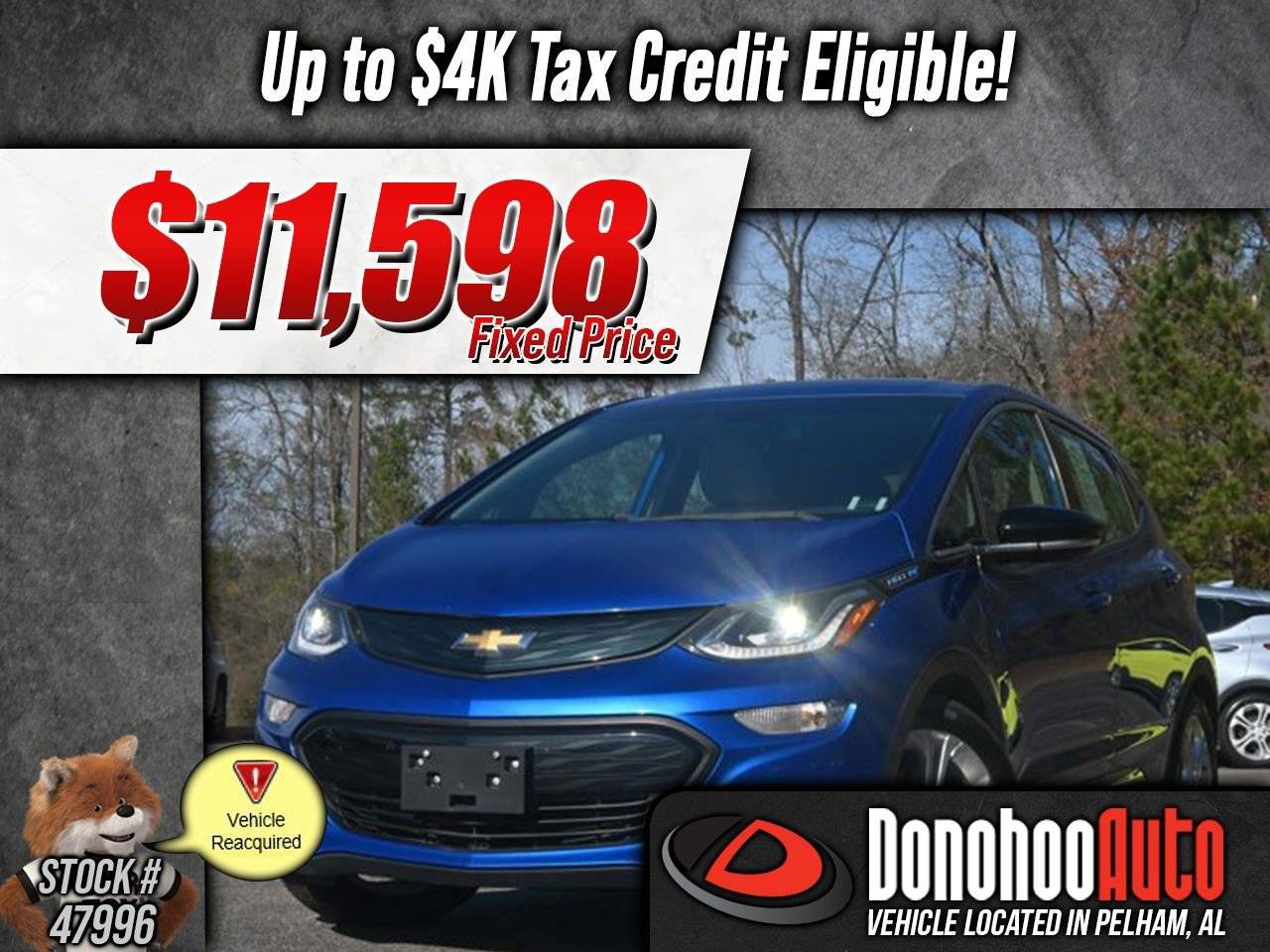 2017 Chevrolet Bolt EV LT — Hatchback — 32,123 mi — Pelham, AL
