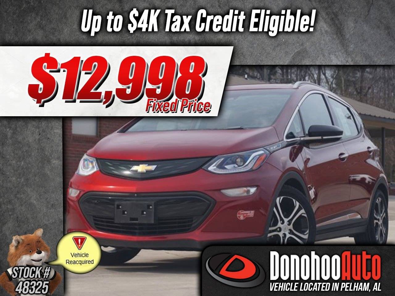 2018 Chevrolet Bolt EV Premier — Hatchback — 33,902 mi — Pelham, AL