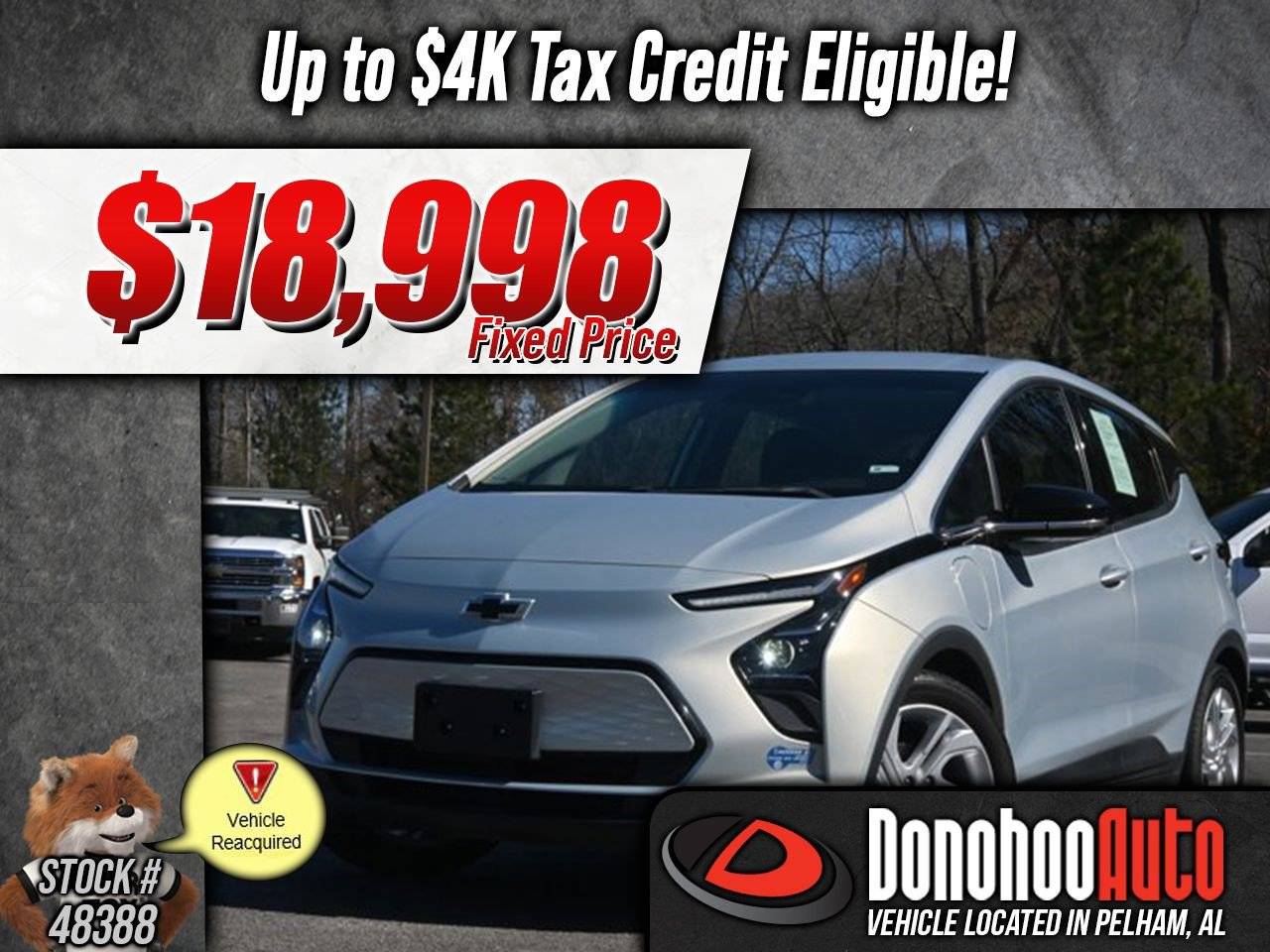 2022 Chevrolet Bolt EV 1LT — Hatchback — 7,496 mi — Pelham, AL