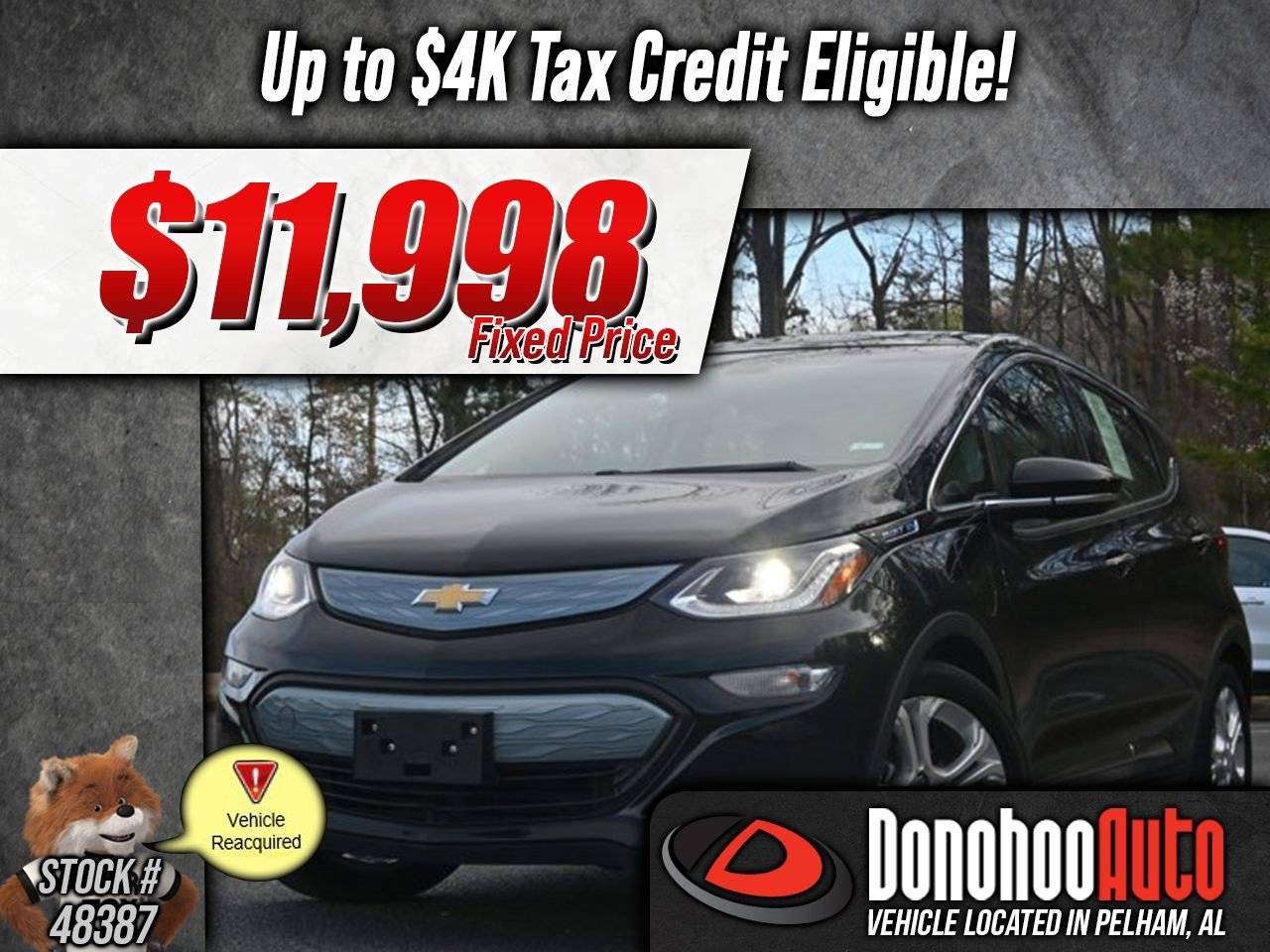 2019 Chevrolet Bolt EV LT — Hatchback — 45,155 mi — Pelham, AL