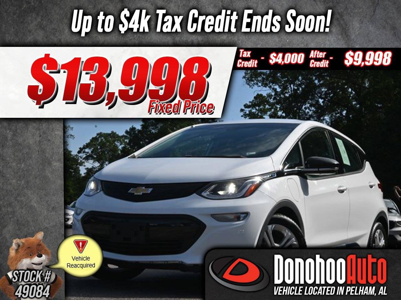 2019 Chevrolet Bolt EV LT — Hatchback — 20,711 mi — Pelham, AL