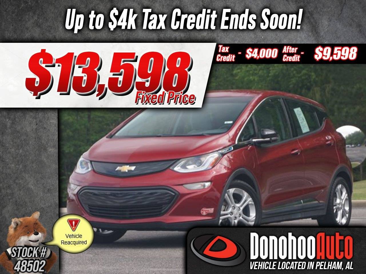 2019 Chevrolet Bolt EV LT — Hatchback — 20,604 mi — Pelham, AL