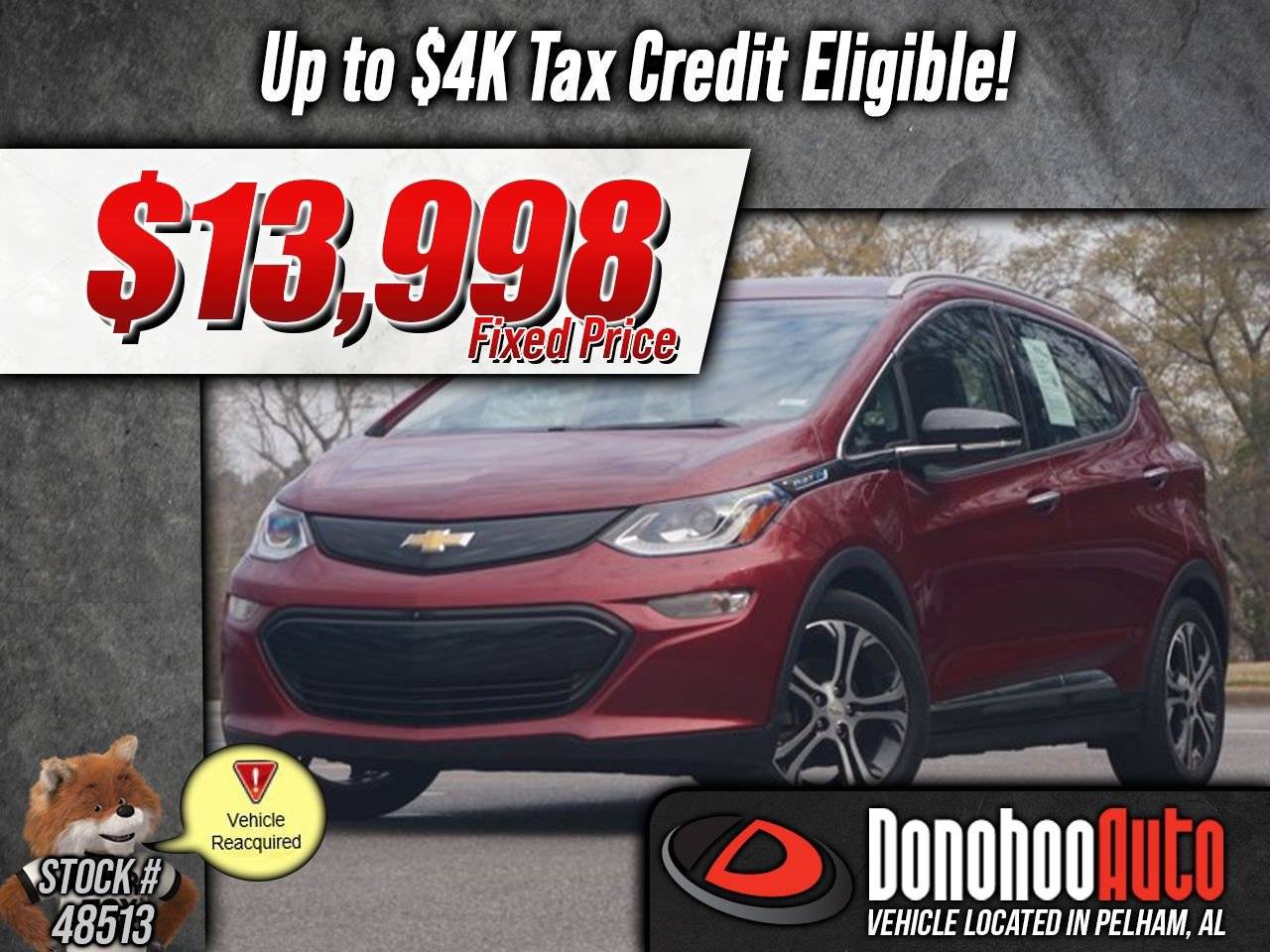 2019 Chevrolet Bolt EV Premier — Hatchback — 10,714 mi — Pelham, AL