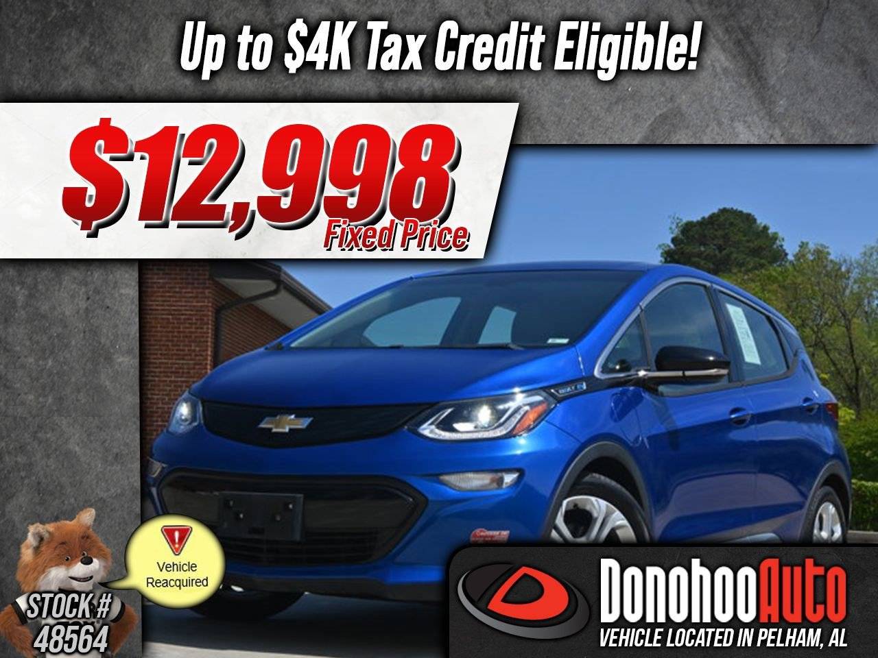 2019 Chevrolet Bolt EV LT — Hatchback — 14,894 mi — Pelham, AL