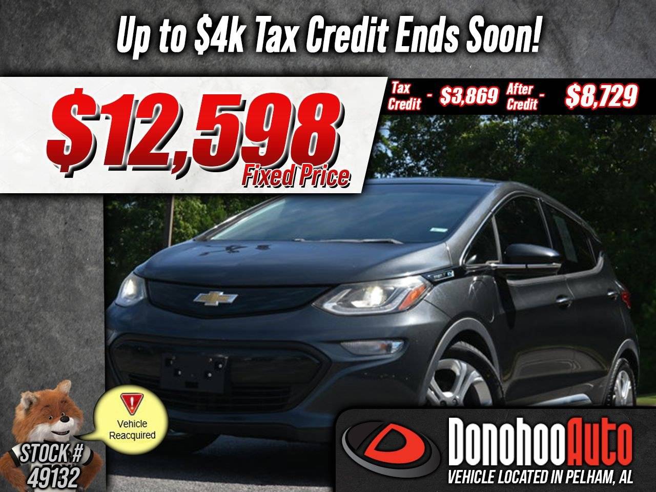 2017 Chevrolet Bolt EV LT — Hatchback — 30,811 mi — Pelham, AL