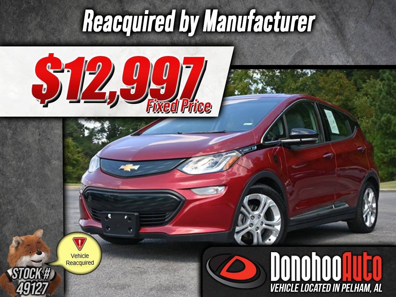 2019 Chevrolet Bolt EV LT — Hatchback — 39,641 mi — Pelham, AL