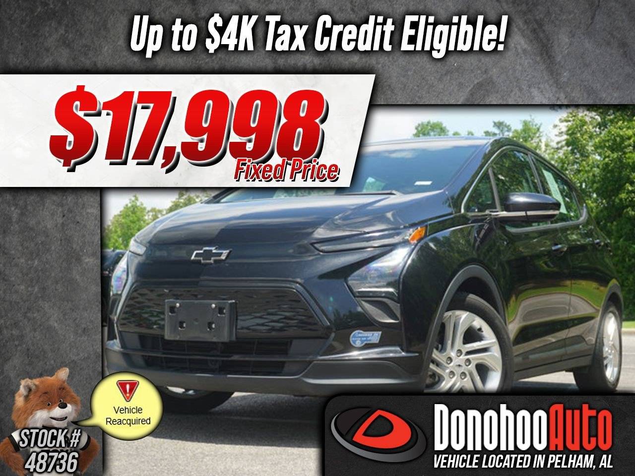 2022 Chevrolet Bolt EV 1LT — Hatchback — 37,079 mi — Pelham, AL