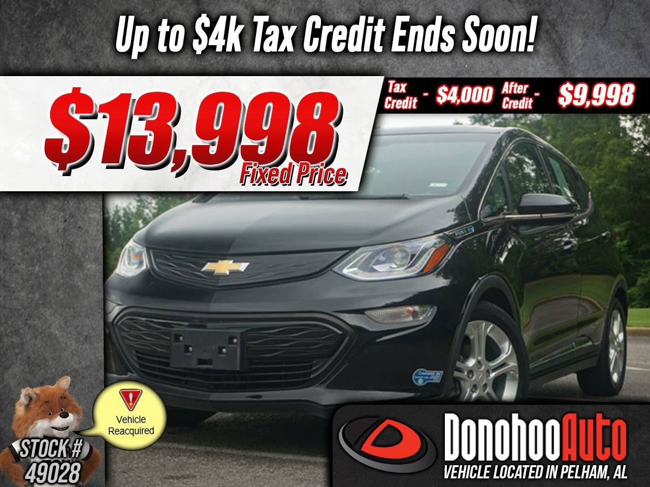 2020 Chevrolet Bolt EV LT — Hatchback — 18,587 mi — Pelham, AL