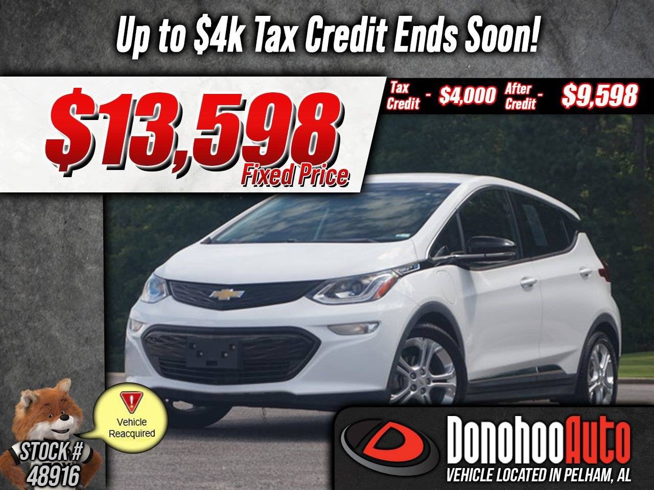 2020 Chevrolet Bolt EV LT — Hatchback — 25,105 mi — Pelham, AL
