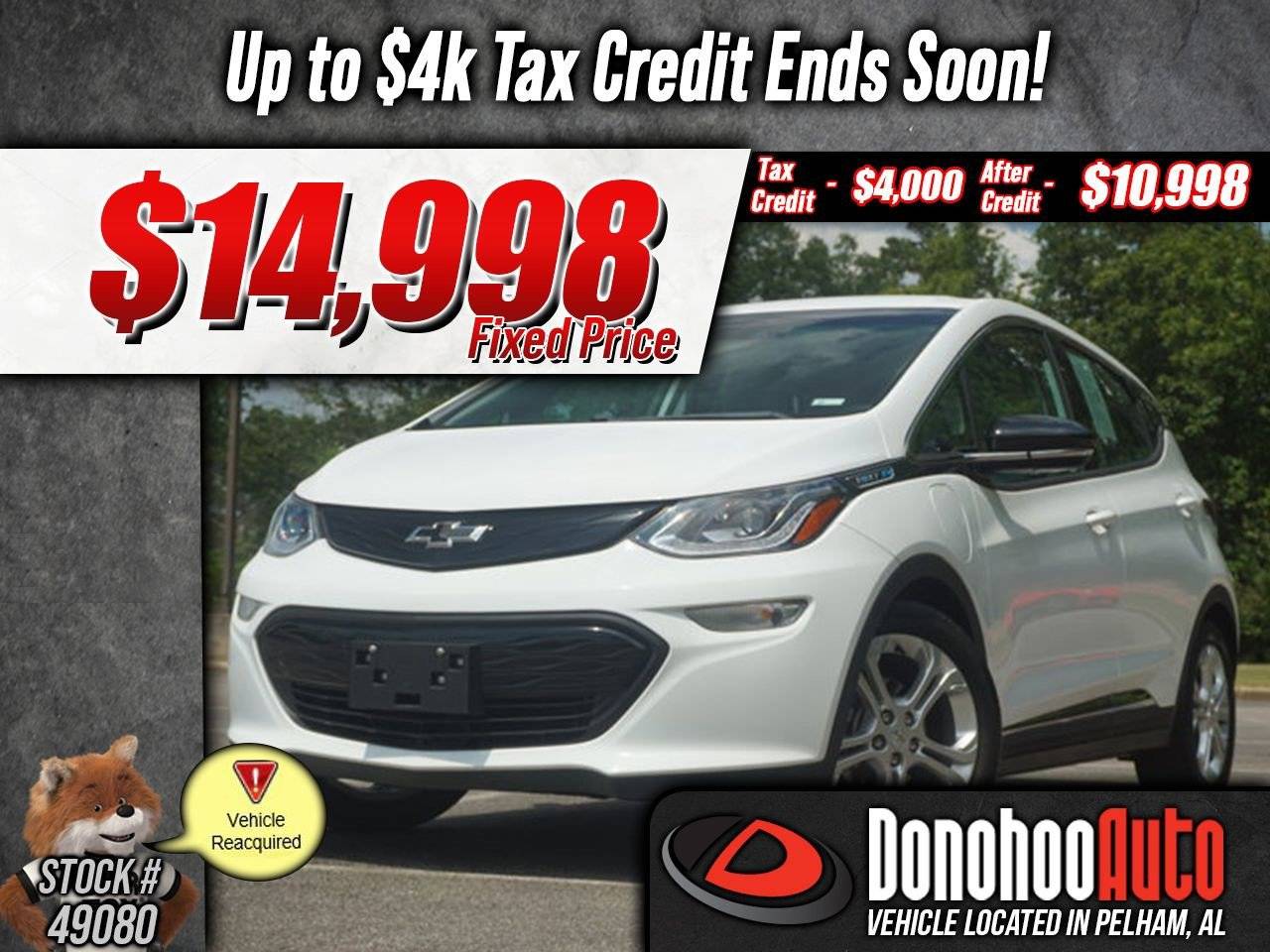 2020 Chevrolet Bolt EV LT — Hatchback — 29,469 mi — Pelham, AL