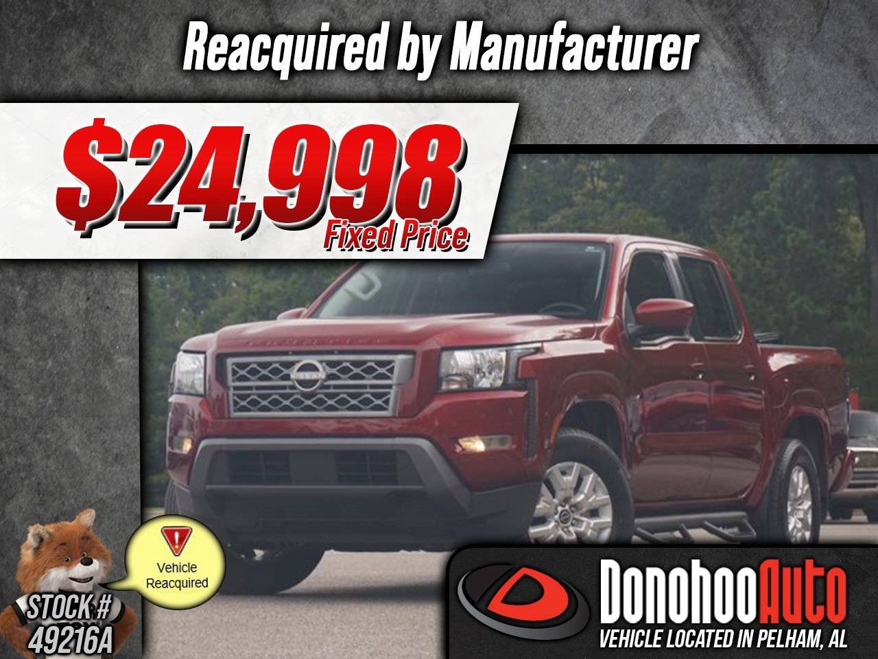 2022 Nissan Frontier SV — Pickup Truck — 38,399 mi — Pelham, AL