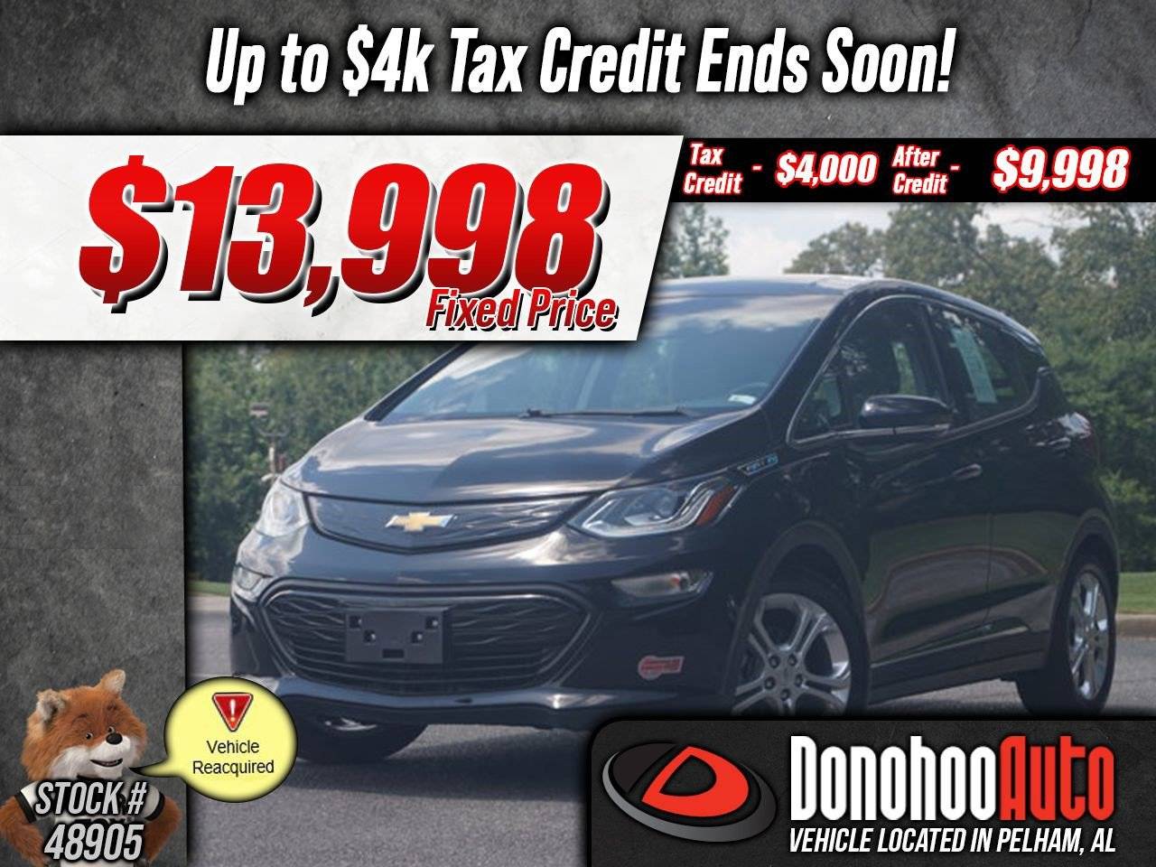 2020 Chevrolet Bolt EV LT — Hatchback — 13,554 mi — Pelham, AL