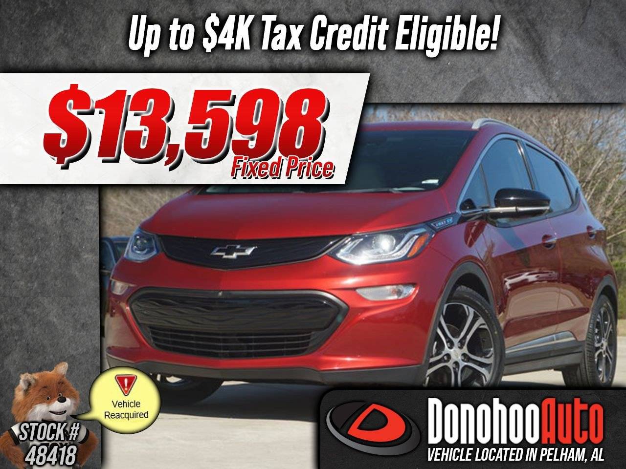 2020 Chevrolet Bolt EV Premier — Hatchback — 37,893 mi — Pelham, AL