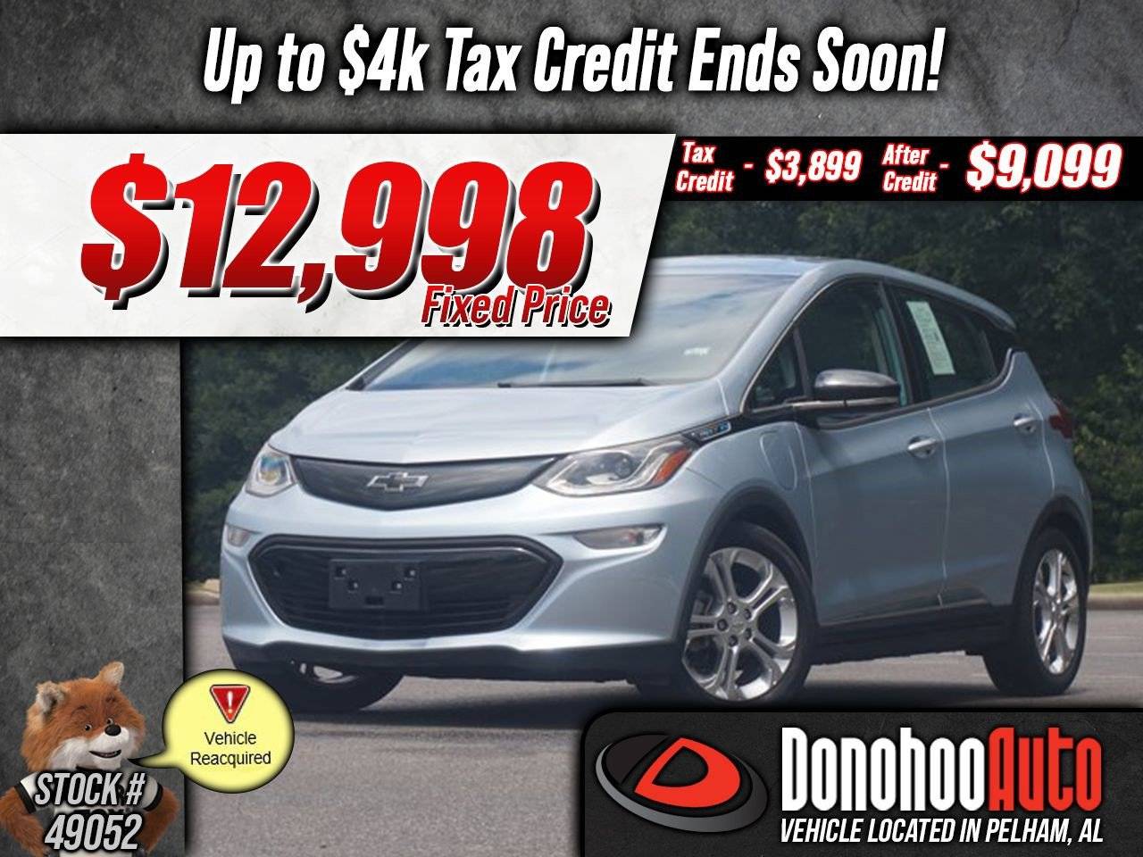 2018 Chevrolet Bolt EV LT — Hatchback — 8,633 mi — Pelham, AL