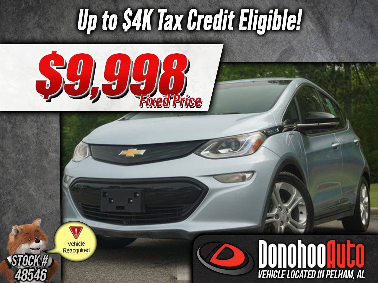 2017 Chevrolet Bolt EV LT — Hatchback — 53,837 mi — Pelham, AL