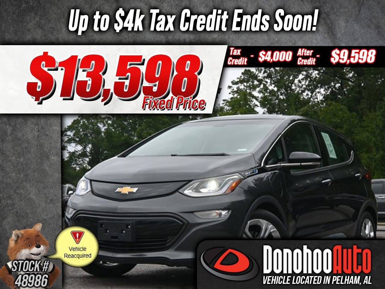2019 Chevrolet Bolt EV LT — Hatchback — 28,372 mi — Pelham, AL