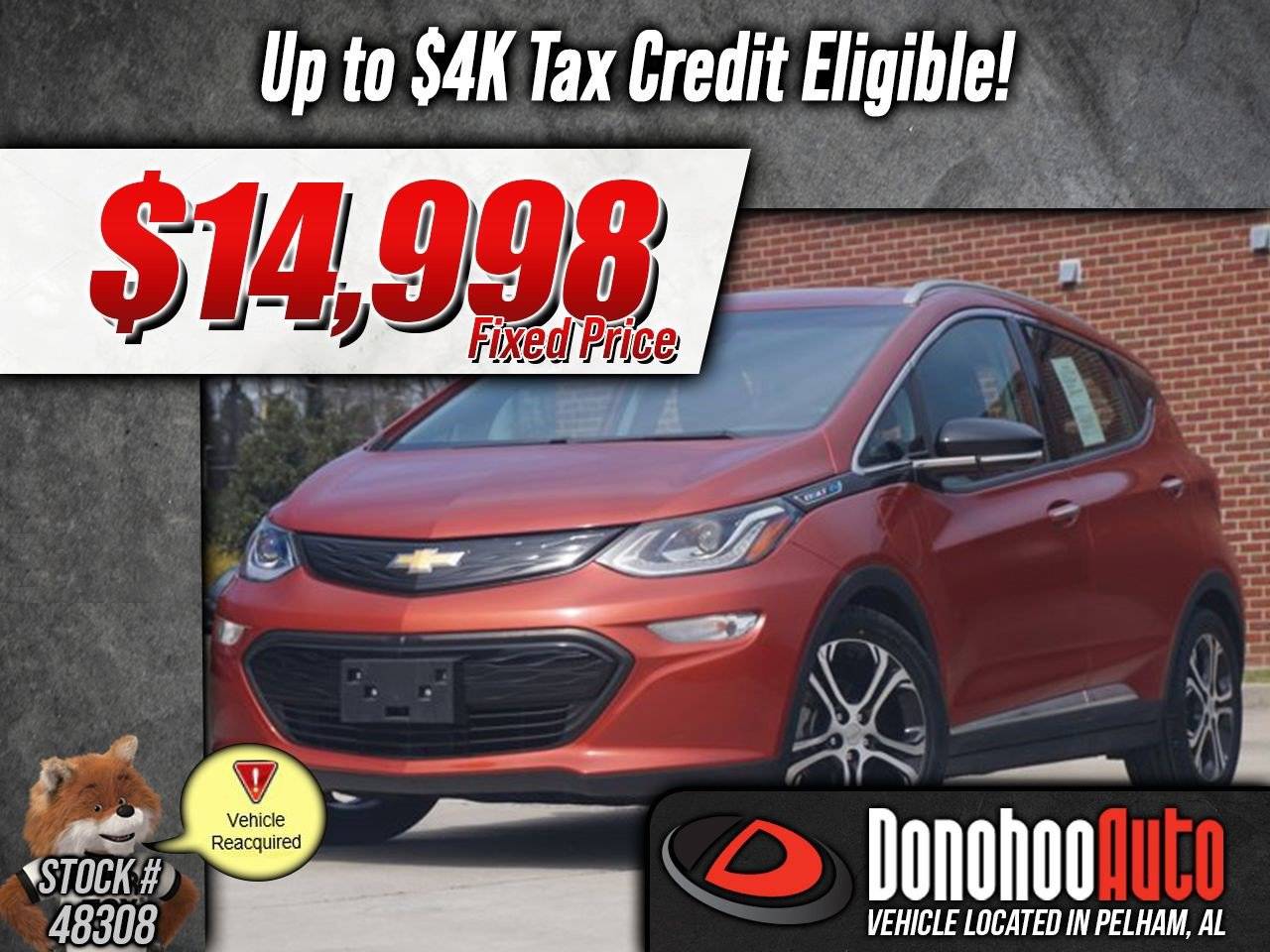 2020 Chevrolet Bolt EV Premier — Hatchback — 26,324 mi — Pelham, AL